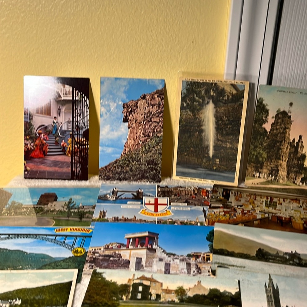 Postcards some are very old Philadelphia, New York, Alabama, Deer Park, Maryland